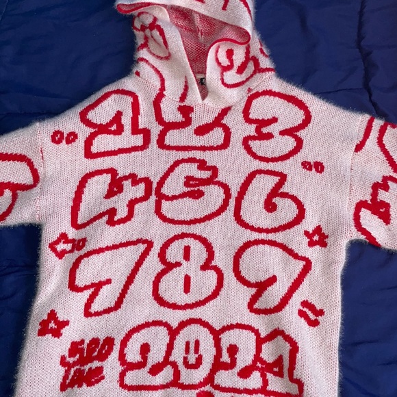 ROMWE Men Cartoon & Letter Pattern Hooded Sweater WORN BY RICCHIEMONEY - Picture 1 of 7